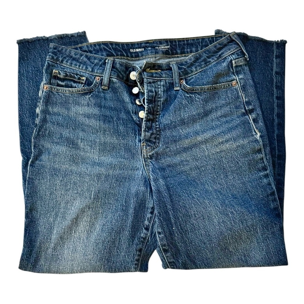 Old Navy High-Waisted Button-Fly OG
Straight Ankle Jeans, Size 10 - Picture 3 of 14